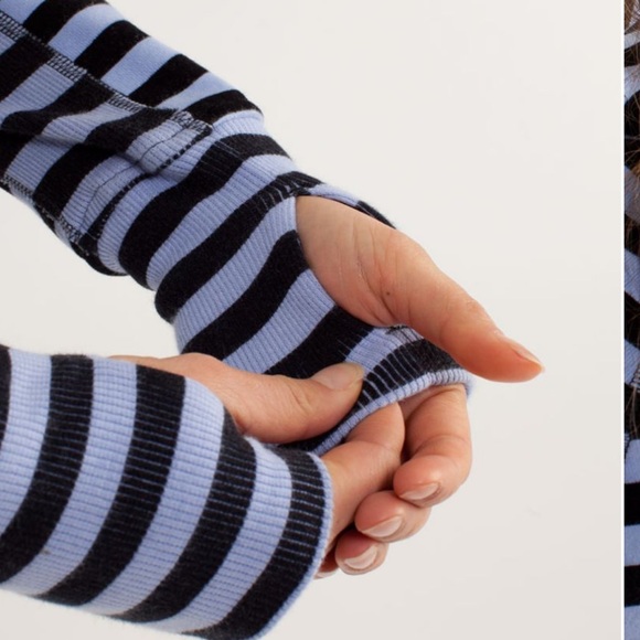 Lululemon Scuba sea stripe printed polar haze jacket hoodie size 6 - Picture 3 of 10